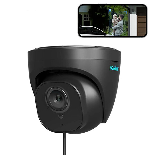 Reolink 8MP Caméra Surveillance Extérieure PoE Dôme, Détection de Personne/Véhicule, Support Audio, Vision Nocturne IR, Etanche IP66, Time Lapse, Noir