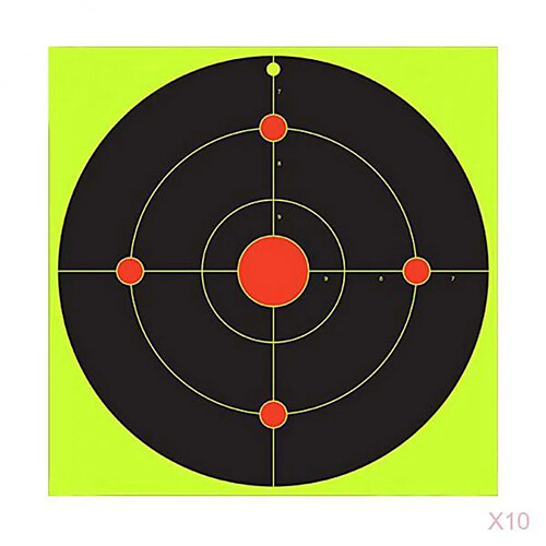 Lot de 100 Cibles de Adhésives Cibles de - Shots Jaunes