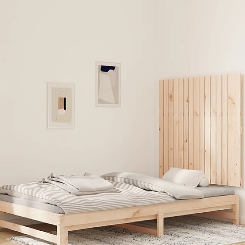 vidaXL Tête de lit murale 95,5x3x90 cm Bois massif de pin