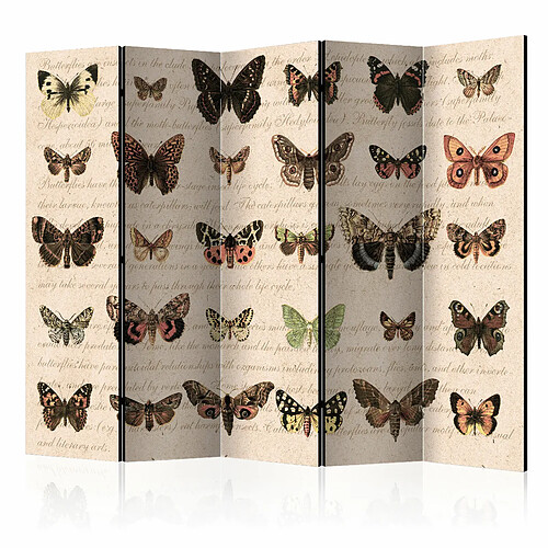 Artgeist Paravent - Retro Style: Butterflies II [Room Dividers] [225x172]