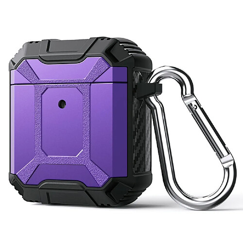 Coque en TPU antichoc, avec porte-clés, violet pour votre AirPods 1/2