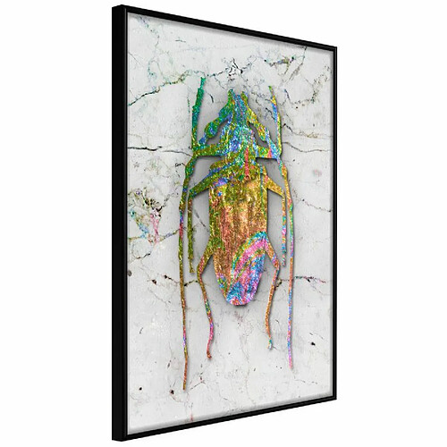 Paris Prix Affiche Murale Encadrée Iridescent Insect 40 x 60 cm Noir