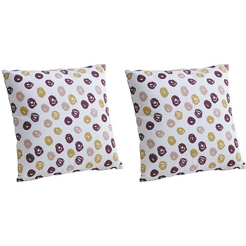 Aubry Gaspard Housse de coussin en coton (Lot de 2) Pois.