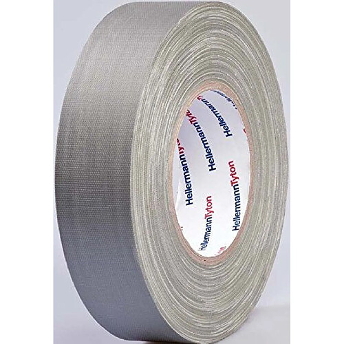 Hellermann Tyton htape-tex-19 x 50 – Duct Tapes (bundling, Fastening, handicrafting, marking, Repairing, Strengthening, Indoor & Outdoor, Grey, Cotton, polyethylene, RoHS)