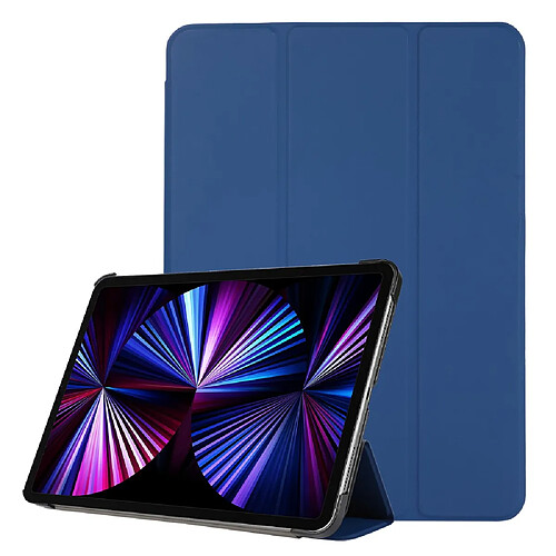 Etui en PU avec support tri-pliure bleu pour votre Apple iPad Pro 11 pouces 2021/2020/2018