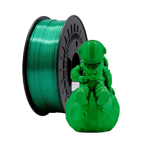 Filament 3D PLA SOIE - Diamètre 1,75 mm - Bobine 1kg - Couleur Vert