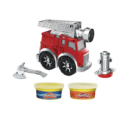 Hasbro Camion de Pompier Play-Doh Wheels avec Pâte à Modeler et Accessoires Multicolore