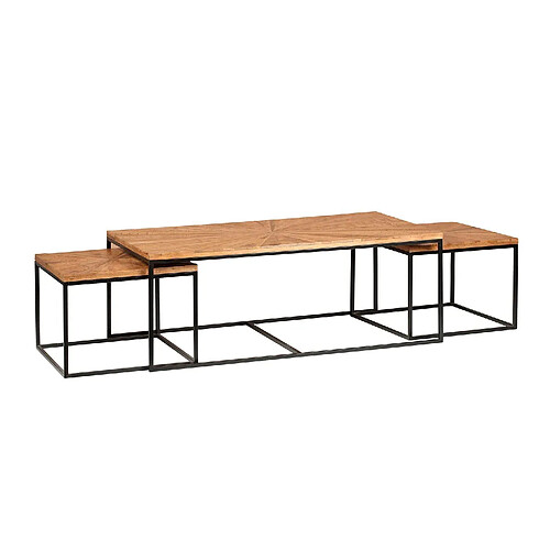 BOIS & CHIFFONS Tables basses rectangulaires gigognes | Manguier Solaris