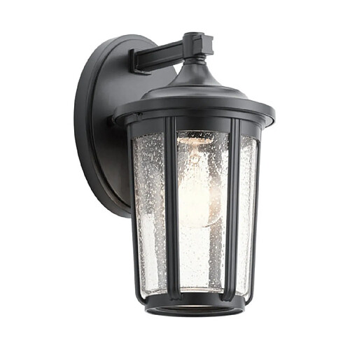 Elstead Lighting Applique murale extérieur Kichler Aluminium,verre grainé transparent Noir