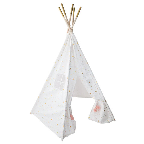 Atmosphera, Createur D'Interieur Tipi pour enfant avec motifs Dream - H. 160 cm - Blanc