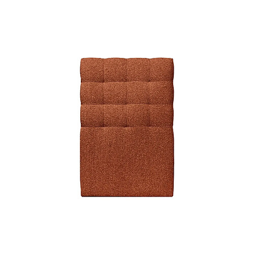 Sommeil de plomb Tete de lit Capitonnée Bouclette Terracotta L 90 cm - Ep 10 cm rembourré