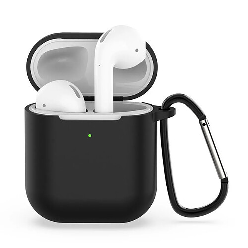 Wewoo Coque Ecouteurs sans fil en silicone anti-choc pour Apple AirPods 1/2 Noir