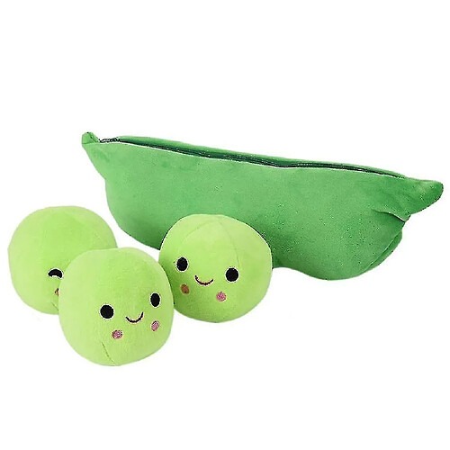 Universal Créatif mignon, 3 petits pois dans une peluche en gousse, taie d'oreiller douce