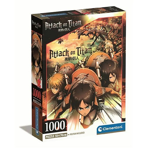 Puzzle 1000 pièces Clementoni L'Attaque des Titans