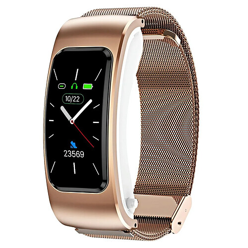 Yonis Montre Intelligente Étanche Bluetooth Or Rose