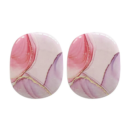 Coque en silicone Casque d'impression de motifs souple Marbre rose pour votre Apple Airpods Max