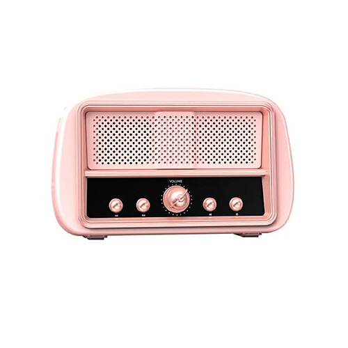 Universal Haut-parleur Bluetooth Mini TV Haut-parleur Bluetooth Subwoofer Petit haut-parleur stéréo sans fil Microphone intégré Téléphone Lecteur de musique | Haut-parleur portable (rose)