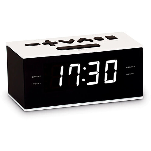 Bigben Interactive Radio Réveil Brick (Blanc)