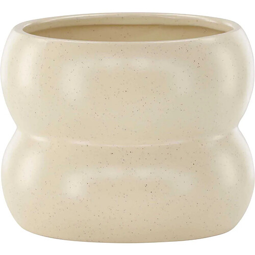 Venture Home Cache pot Dapne 16*16*13cm beige et noir.