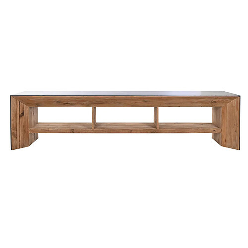 Pegane Meuble TV en bois recyclé et pin coloris naturel - Longueur 240 x Profondeur 48 x hauteur 60 cm