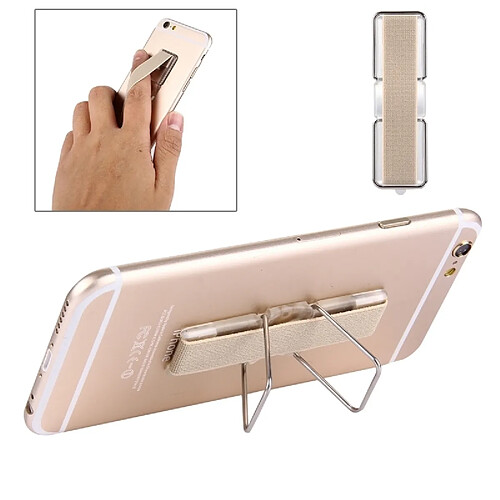 Wewoo Support Holder or pour iPhone, Galaxy, , Xiaomi, LG, HTC et tablettes 2 en 1 de adhésif universel réglable mini + doigt Slim Grip, taille: 7,3 x 2,2 x 0,3 cm,