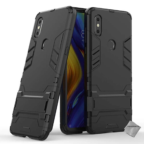 Htdmobiles Coque rigide anti choc pour Xiaomi Mi Mix 3 + verre trempe - NOIR