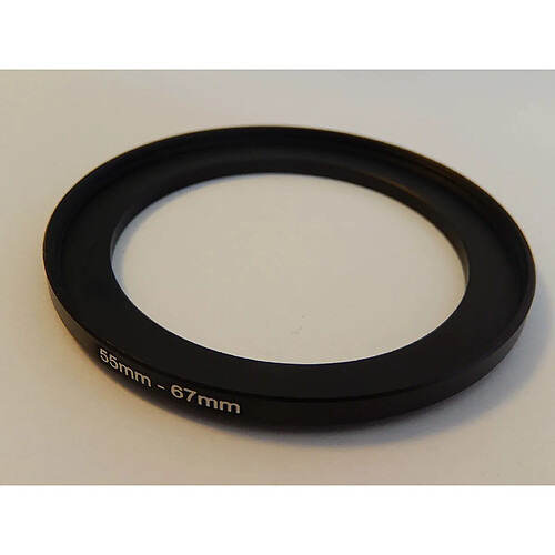 vhbw adaptateur filtre Step UP 55mm-67mm noir pour appareil photo Agfa, Agfaphoto, Canon, Casio, Fujifilm, Kodak, Minolta, Nikon, Olympus