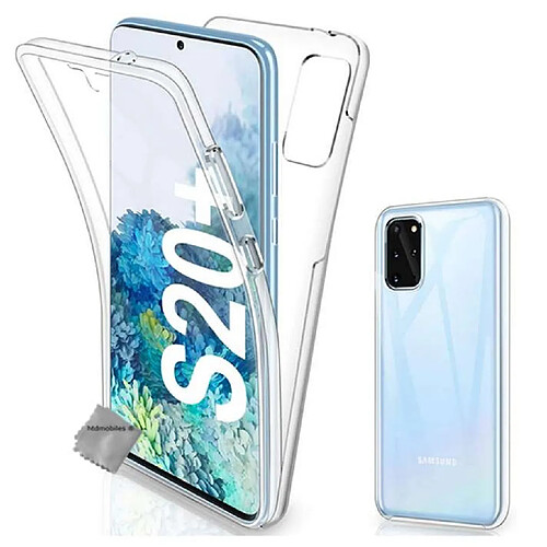 Htdmobiles Coque silicone gel fine 360 integrale (avant et arriere) pour Samsung Galaxy S20 Plus + film ecran - TRANSPARENT