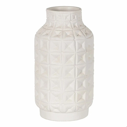 BigBuy Home Vase Blanc Céramique 22 x 22 x 41 cm