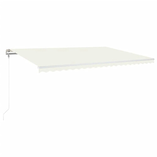 Maison Chic Auvent automatique | Store banne extérieur | Marquise avec capteur de vent et LED 500x350 cm Crème -MN98608