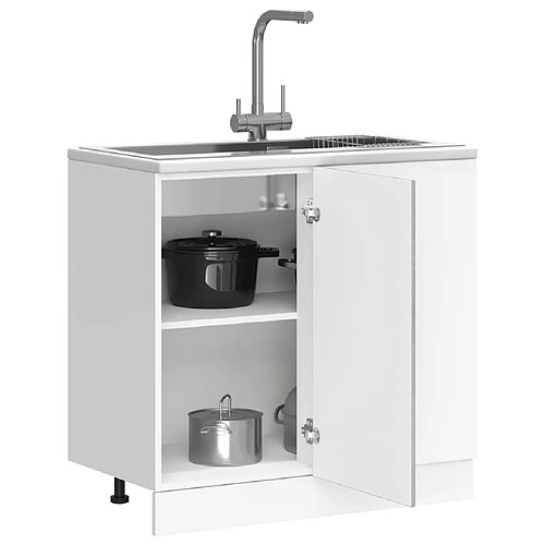 vidaXL Meuble bas du lavabo sonoma gris bois d'ingénierie