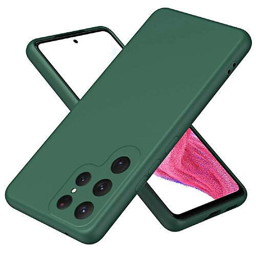 Htdmobiles Coque pour Samsung Galaxy S24 Ultra 5G - housse etui silicone gel fine + verre trempe - VERT