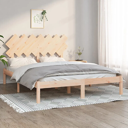 vidaXL Cadre de lit sans matelas 140x190 cm bois massif