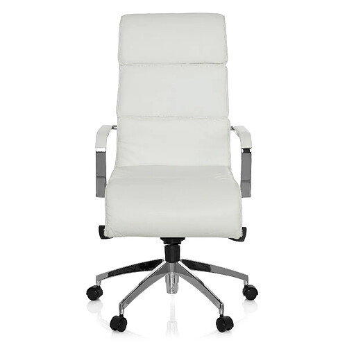 Chaise de bureau / Fauteuil de direction GALESA cuir blanc hjh OFFICE