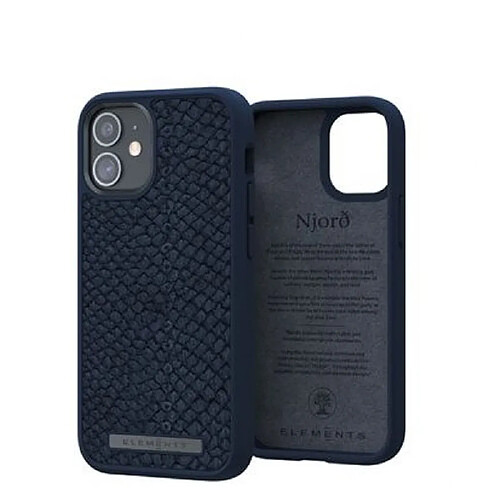 NJORD Coque pour iPhone 12 Mini Élégante VATN Bleu