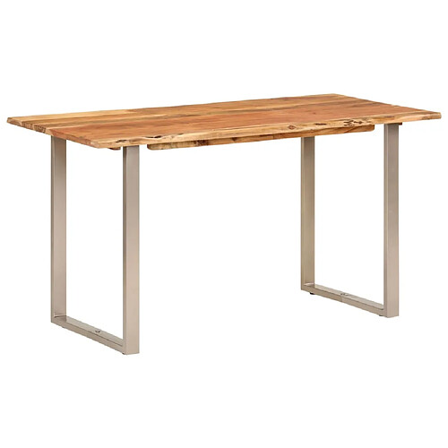 vidaXL Table à dîner 140x70x76 cm Bois d'acacia solide