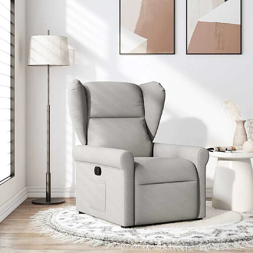 vidaXL Fauteuil inclinable gris nuage tissu