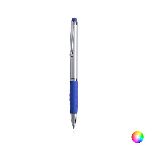 Totalcadeau Stylo en aluminium avec pointe en caoutchouc stylet tactile - Stylo encre bleu design Couleur - Jaune pas cher