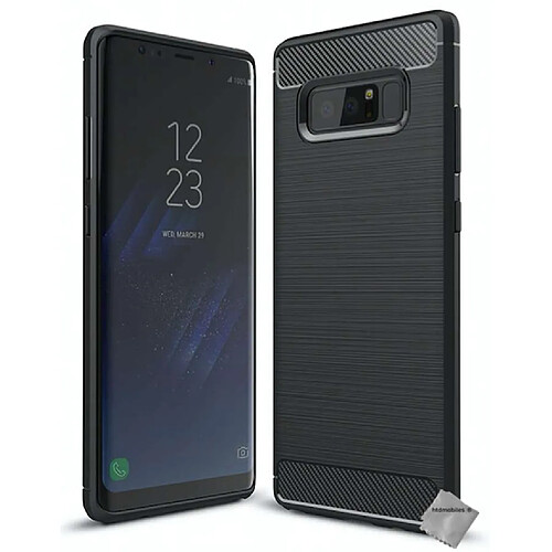 Htdmobiles Coque silicone gel carbone pour Samsung Galaxy Note 8 + film ecran - NOIR