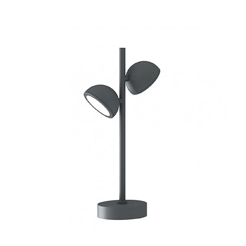 Luminaire Center Borne de jardin Everest Anthracite 2 ampoules 45cm