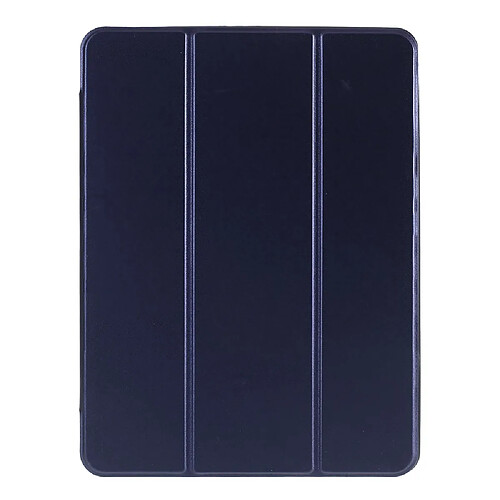 Etui en PU avec support tripliure et porte-stylo bleu foncé pour votre Apple iPad 9.7 pouces (2018)/Air 2/Air (2013)/Pro (2016)