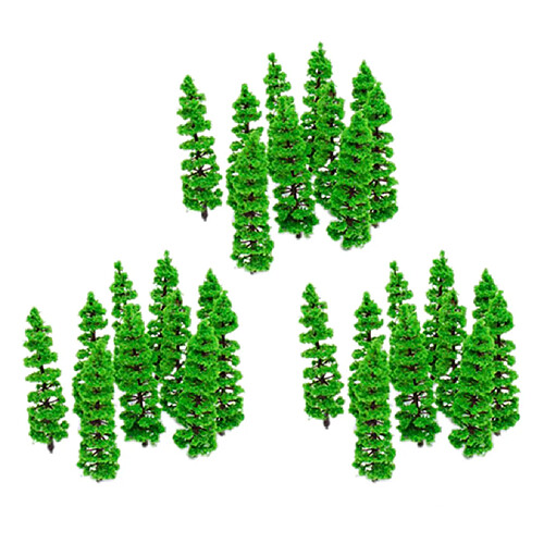 30pcs Modèle Arbre de Sapin Décoration Paysage Ferroviaire Echelle HO N 1:100 - 1:150