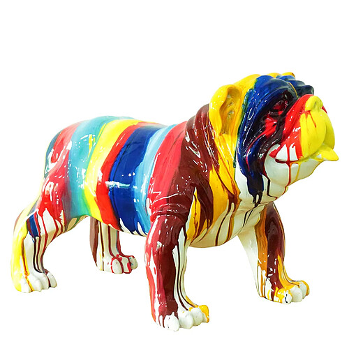 Figurine Bulldog Kuatéh Gregor 61x32x38 cm Multicolore