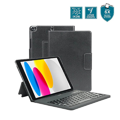 Coque de protection folio origine mobilis - pour ipad 10.9' (10th gen) - clavier bluetooth fr intégré - noire