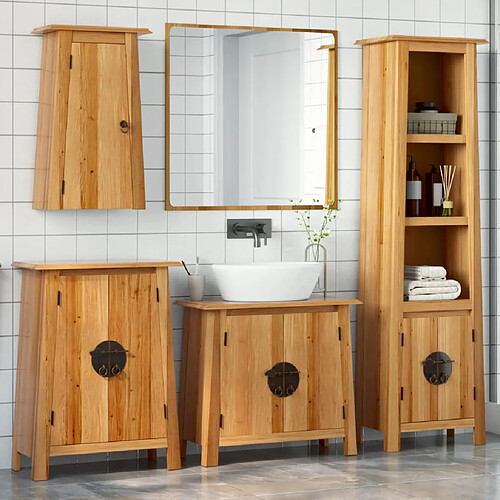 vidaXL Ensemble de meubles de salle de bain 4 pcs bois de pin massif