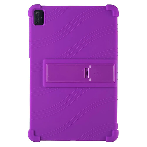 Coque en silicone airbags aux quatre coins avec béquille pliable violet pour votre Huawei MatePad Pro 12.6 (2021)