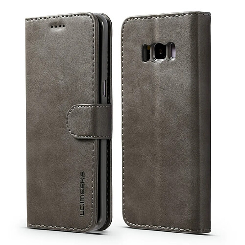 Wewoo Housse Coque Pour Galaxy S8 Plus LC.IMEEKE Étui en cuir à rabat horizontal avec texture de veauavec support et fentes cartes et portefeuille gris