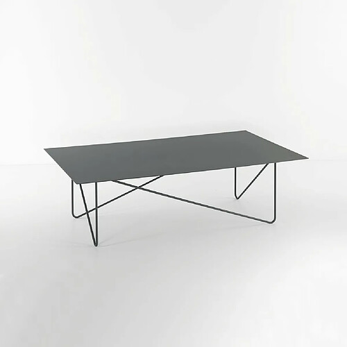 Inside 75 Table basse rectangle SHAPE acier coloris gris ardoise