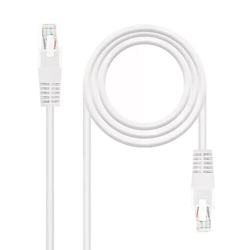 Câble réseau Nanocable Rj45 Utp Cat.5E Awg24 5M blanc