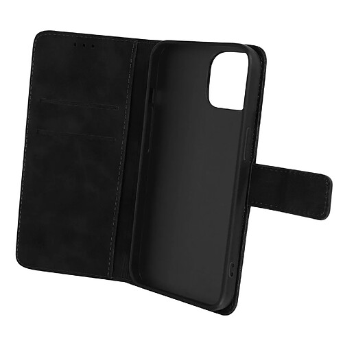 Avizar Étui pour iPhone 14 Plus Folio Portefeuille Support Vidéo Mat Soft Touch noir